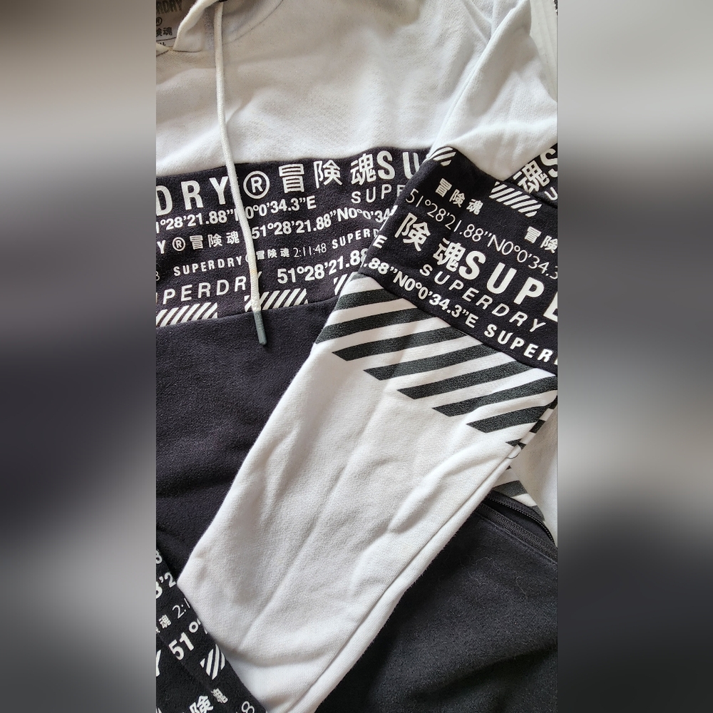 Superdry Monochrome Graphic Men's Hoodie Size S - Picture 4 of 6